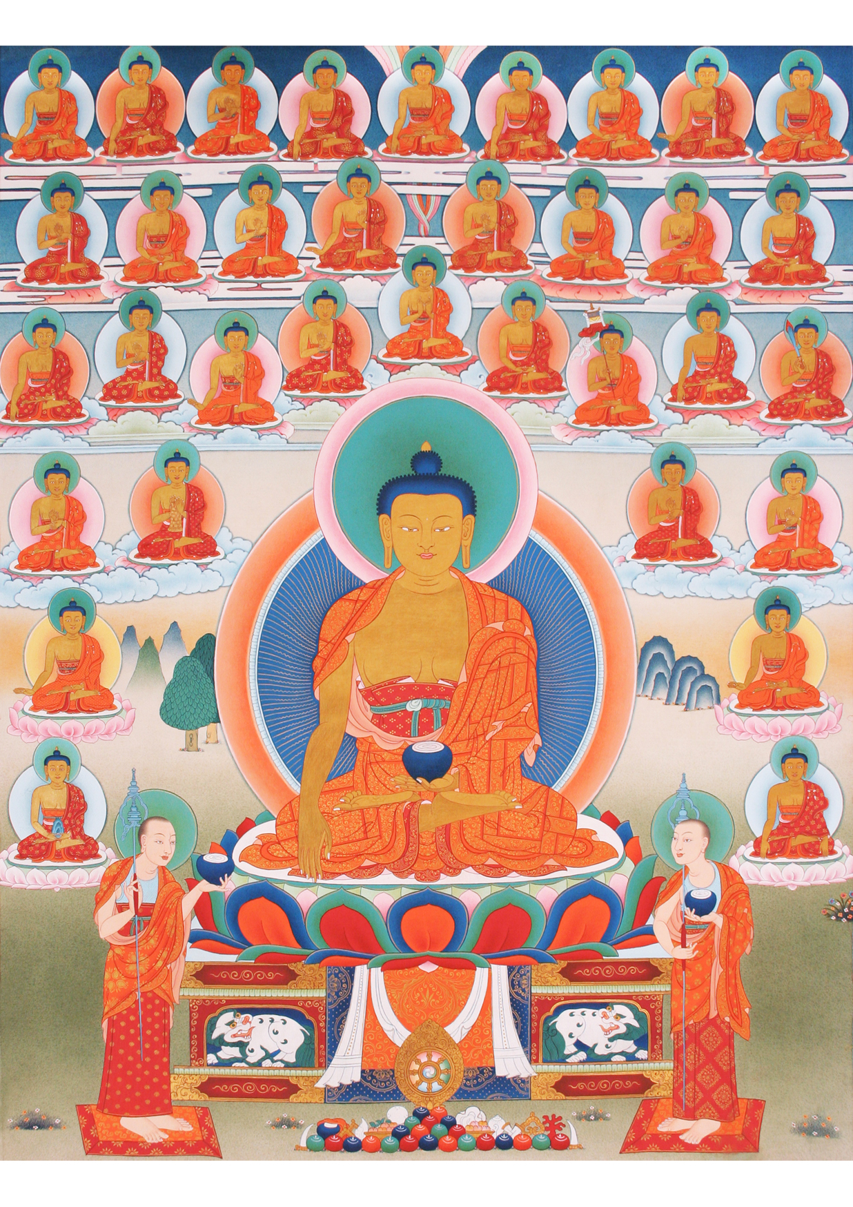 35 Buddhas Print Download