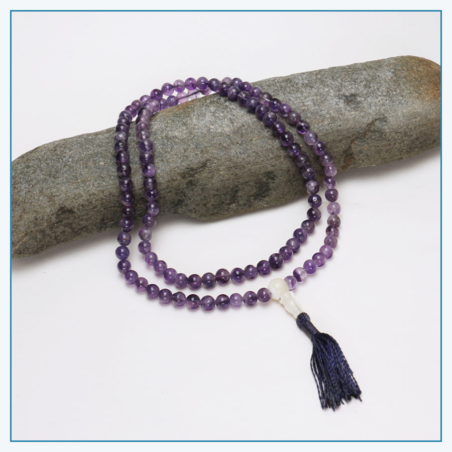 Amethyst Gemstone Mala - 108 Beads