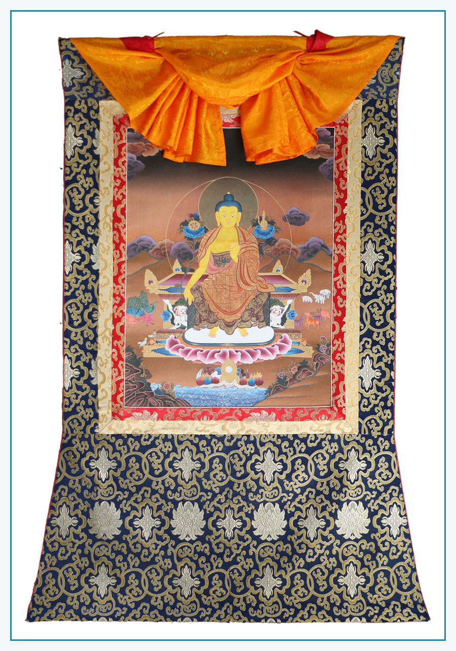 Karma Gadri style Medicine Buddha Thangka