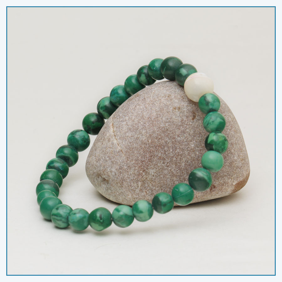 Green Malachite Gemstone Energy Mala