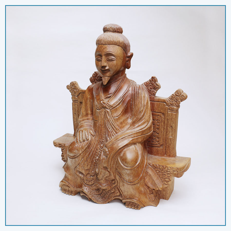Hand Carved Chinese Yogi Statue